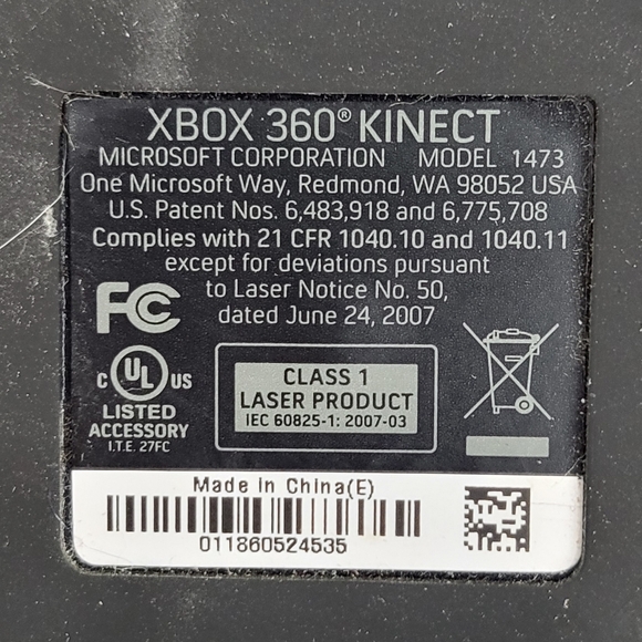 Microsoft 1414 Xbox 360 Kinect Sensor Bar, Worked When Last Used - Picture 6 of 6